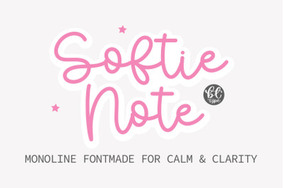 Softie font - A cute handwritten font
