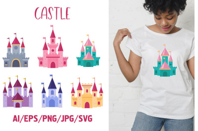 Princess Castle collection SVG File