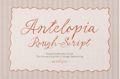 Antelopia - Rough Handwritten Script