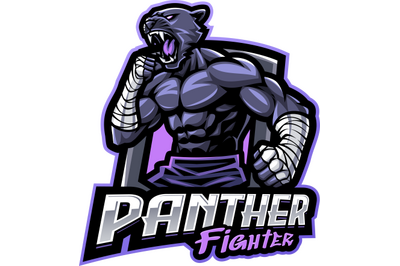 Panther fighter esport mascot logo design