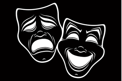White Line Classic Theatrical Masks