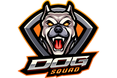 Dog squad esport mascot logo design