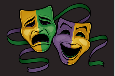 Festive Mardi Gras Theater Masks