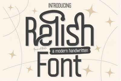 Relish Font  Handwritten Tall Sans Serif for Quotes &amp; Crafts