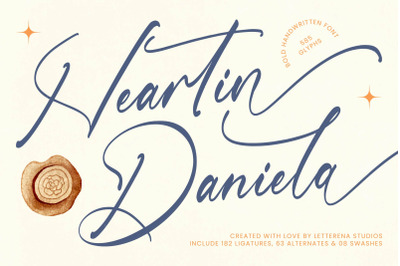 Heartin Daniela - Bold Handwritten Font