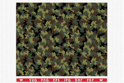 SVG Digital Camouflage Print, Seamless Pattern clipart