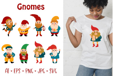 Gnomes collection SVG File