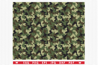 SVG Digital Camouflage Print, Seamless Pattern clipart