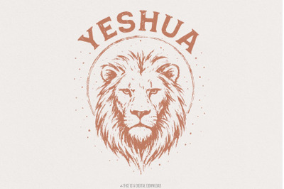 Yeshua PNG, Lion of Judah Digital Download, Spiritual Christian Shirt