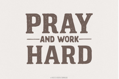 Pray And Work Hard PNG, Motivational Shirt Design, Inspirational Quote