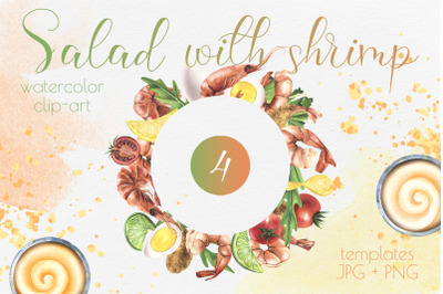 Shrimp &amp; Salad Wreaths  Mini Templates