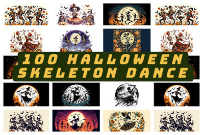 100 Halloween Skeleton Dance
