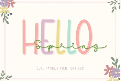Hello Spring Duo Font