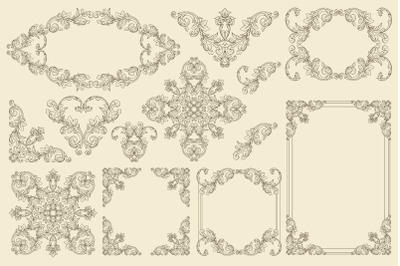 Vintage Ornaments Decorative frames