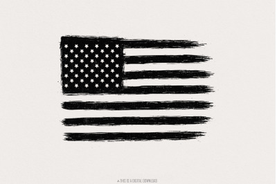Distressed American Flag PNG, Grunge Flag Digital Download, USA Patrio