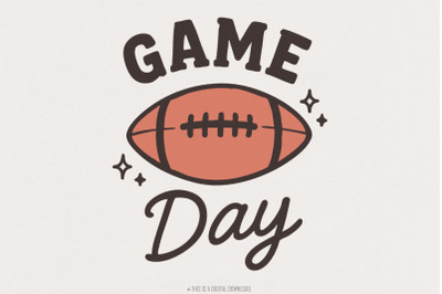 Game Day PNG, Digital Download, Football Shirt Design, Sports Team Gif