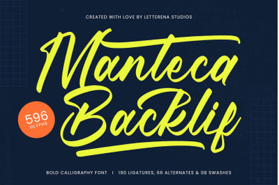 Manteca Backlif - Bold Calligraphy Font