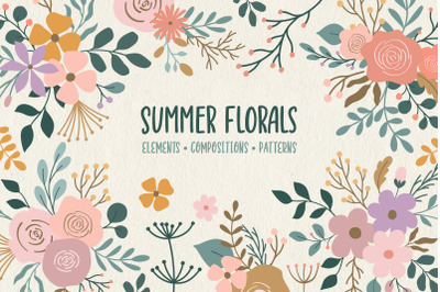 Summer Florals Vector Collection