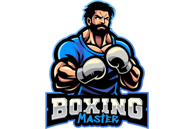 Boxing master esport mascot logo design