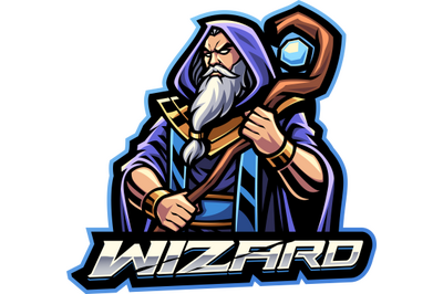 Wizard esport mascot logo design