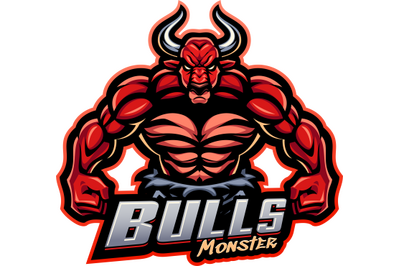 Bulls monster esport mascot logo design