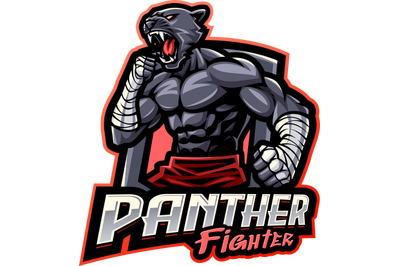 Panther fighter esport mascot logo design
