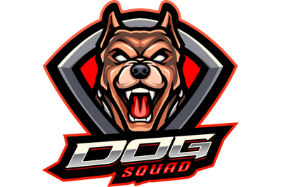Dog squad esport mascot logo design