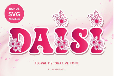 Daisi - floral decorative font