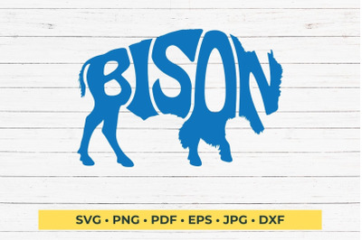 Bison Shape Word SVG File