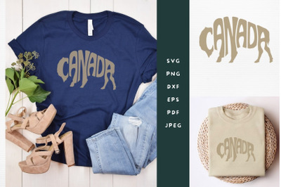 Canada Buffalo Shape SVG Cut File
