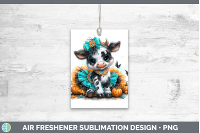 Cow Air Freshener Farm Halloween Sublimation Car Scent Desig