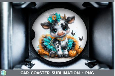 Cow Car Coaster Farm Halloween Sublimation Drink Mat Designs