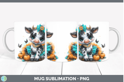 Cow Mug Wrap Farm Halloween Sublimation Coffee Cup Designs