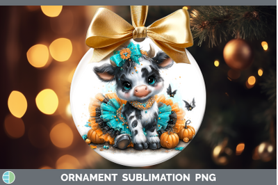 Cow Ornament Farm Halloween Sublimation Bauble Designs