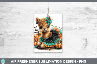 LLama Air Freshener Farm Halloween Sublimation Car Scent Des