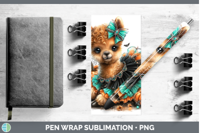 LLama Pen Wrap Farm Halloween Sublimation Pen Designs