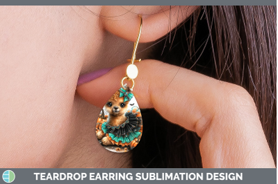 LLama Teardrop Earrings Farm Halloween Sublimation Earrings