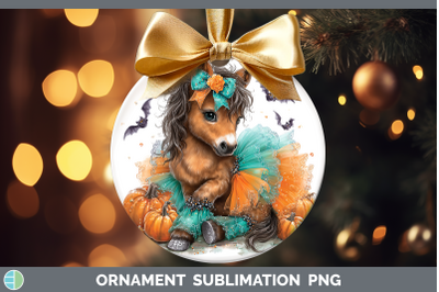 Horse Ornament Farm Halloween Sublimation Bauble Designs