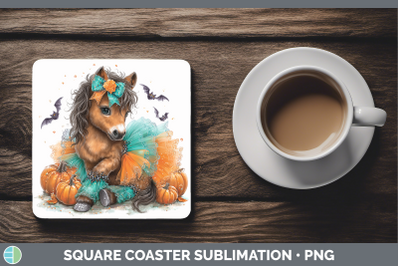 Horse Square Coaster Farm Halloween Sublimation Drink Mat De