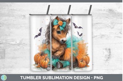 Horse Tumbler Farm Halloween Sublimation 20 oz Skinny Tumble