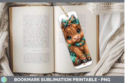 Highland Cow Bookmark Farm Halloween Sublimation Printable D