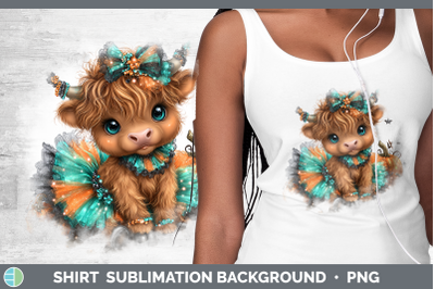 Highland Cow Shirt Farm Halloween Sublimation Background Des