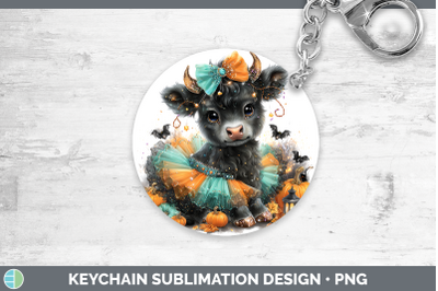 Bull Keychain Farm Halloween Sublimation Keyring Designs