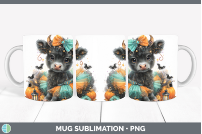 Bull Mug Wrap Farm Halloween Sublimation Coffee Cup Designs
