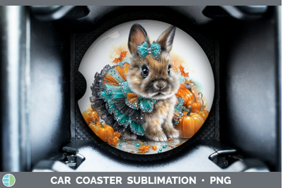 Bunny Car Coaster Farm Halloween Sublimation Drink Mat Desig