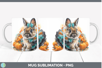Bunny Mug Wrap Farm Halloween Sublimation Coffee Cup Designs