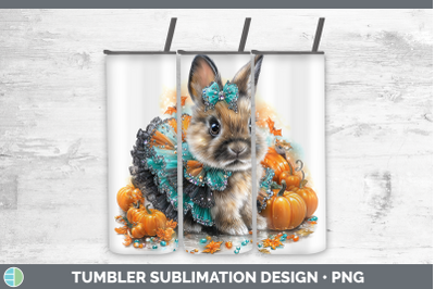 Bunny Tumbler Farm Halloween Sublimation 20 oz Skinny Tumble