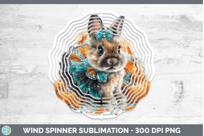 Bunny Wind Spinner Farm Halloween Sublimation Spinner Design