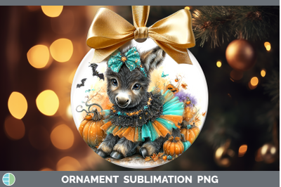 Donkey Ornament Farm Halloween Sublimation Bauble Designs