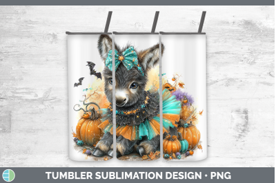 Donkey Tumbler Farm Halloween Sublimation 20 oz Skinny Tumbl